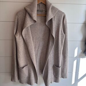 Cyrus Taupe Open Front Cardigan